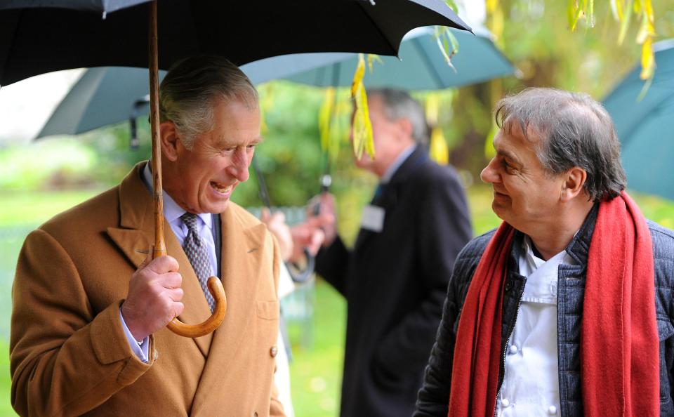 Prince Charles on a tour of the National Heritage Garden.
