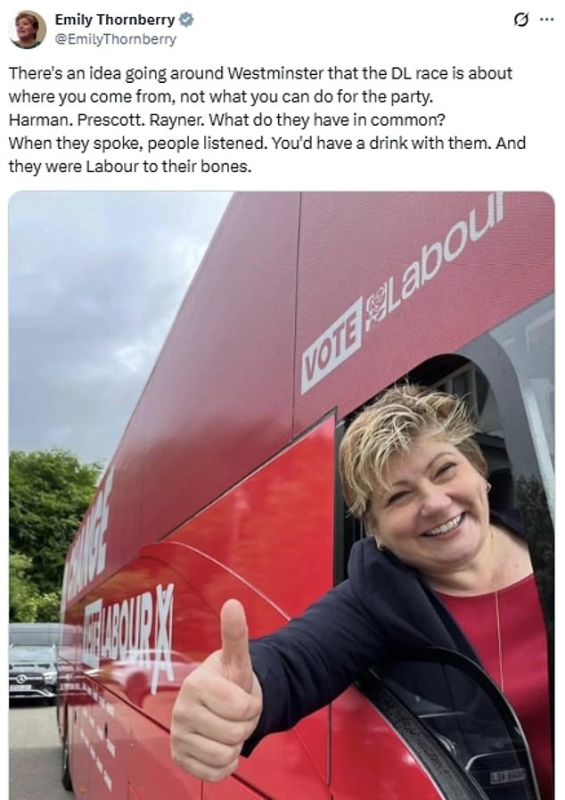 Dame Emily played down the problem of her being a London MP today