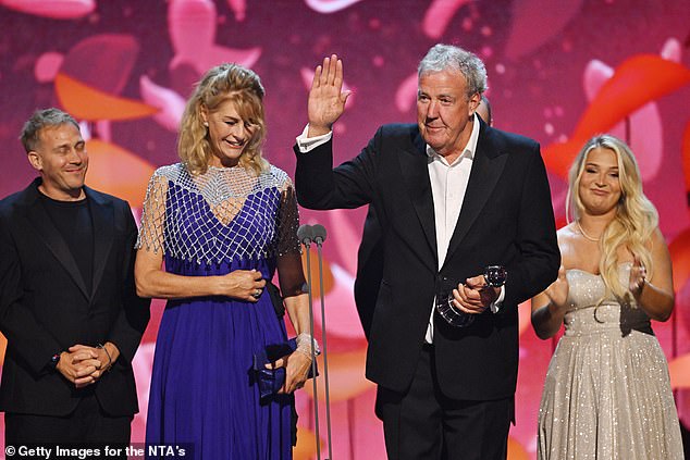 Jeremy Clarkson 's smash-hit show Clarkson's Farm came out on top, with Jeremy revealing to the audience how he was on weight-loss jab Mounjaro