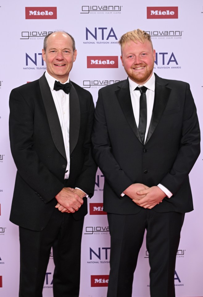 Charlie Ireland and Kaleb Cooper at the National Television Awards.