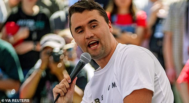 U.S. right-wing activist and commentator Charlie Kirk appears at a Utah Valley University speaking event in Orem, Utah, U.S. September 10, 2025. Trent Nelson/The Salt Lake Tribune via REUTERS.     NO RESALES. NO ARCHIVES. THIS IMAGE HAS BEEN SUPPLIED BY A THIRD PARTY
