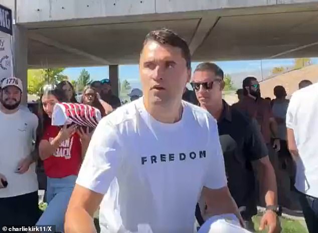 15085847 Charlie Kirk shot at conservative students' rally in Utah: Horror video shows MAGA star 'being hit in the neck'