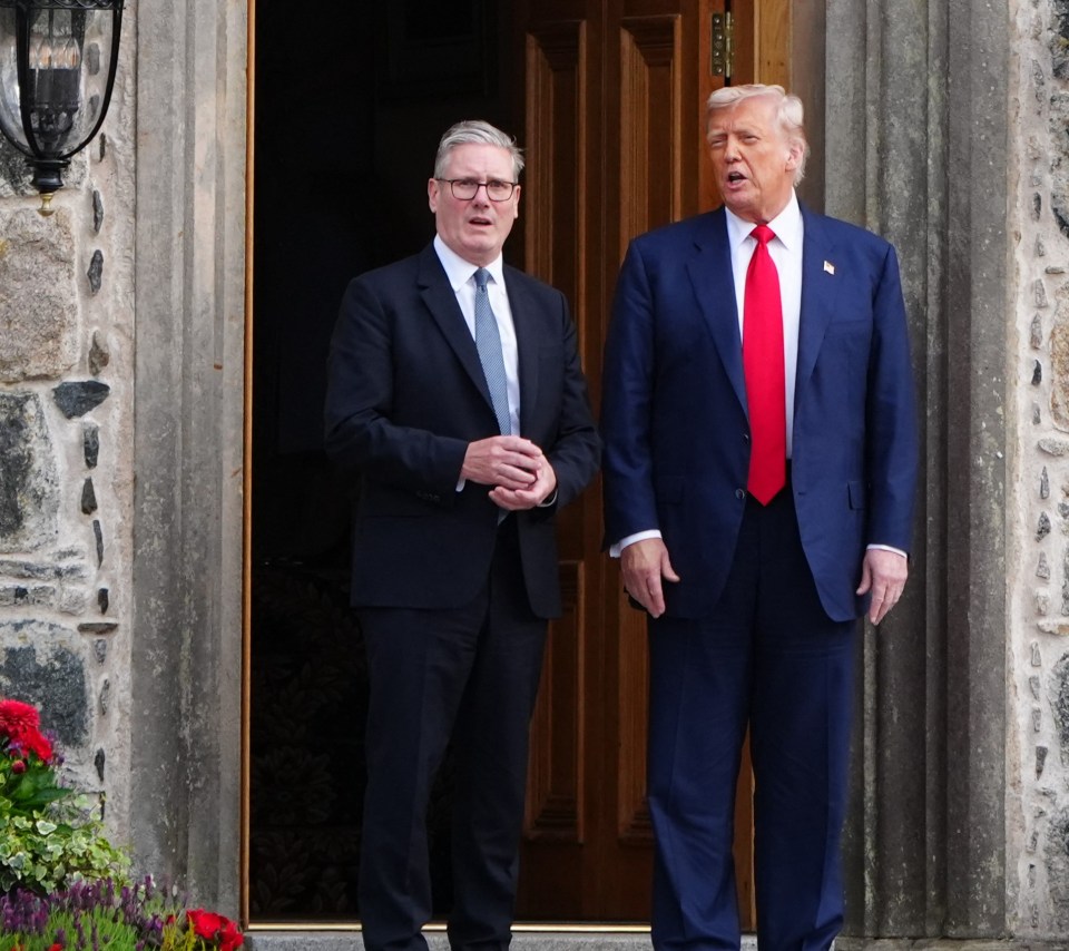Donald Trump and Keir Starmer at MacLeod House.