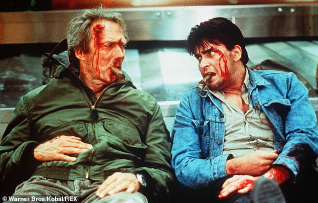 Clint Eastwood was involved in Charlie's 1990 intervention (Clint and Charlie pictured in film The Rookie in 1990)
