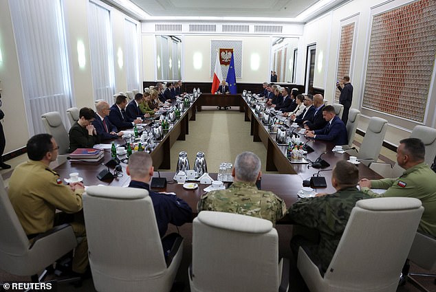 Senior army officials, including the Chief of the General Staff of the Army, Wieslaw Kukula, are at the extraordinary meeting