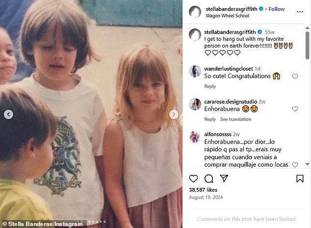 Banderas noted it's a 'long-awaited wedding' since 'Alex has been like family since they were kids' attending Wagon Wheel preschool together in Hollywood
