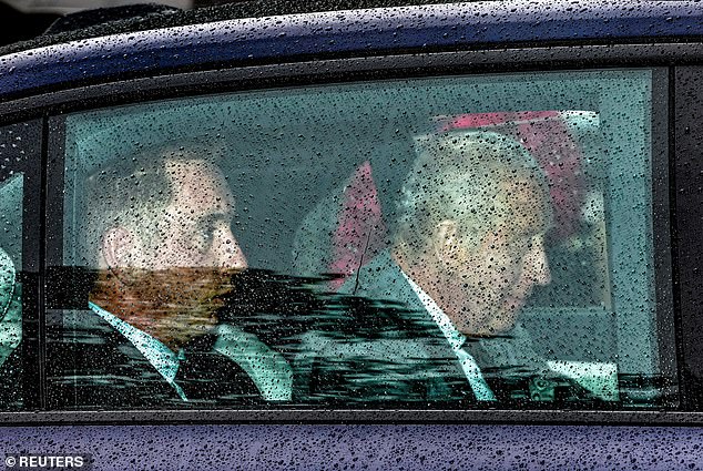 King Charles arrives at Clarence House, in London, ahead of a meeting with his son Harry