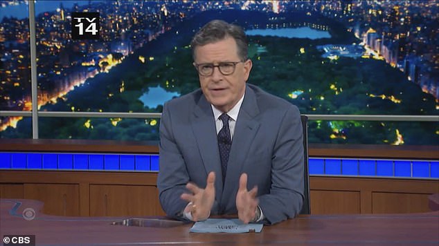 Colbert declared that 'political violence does not solve any of our political differences,' and he added,'Political violence only leads to more political violence'