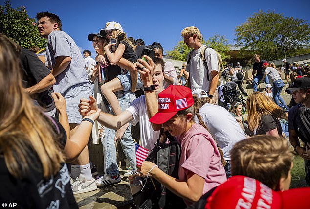 Stunned spectators are heard gasping and screaming before people start to run away