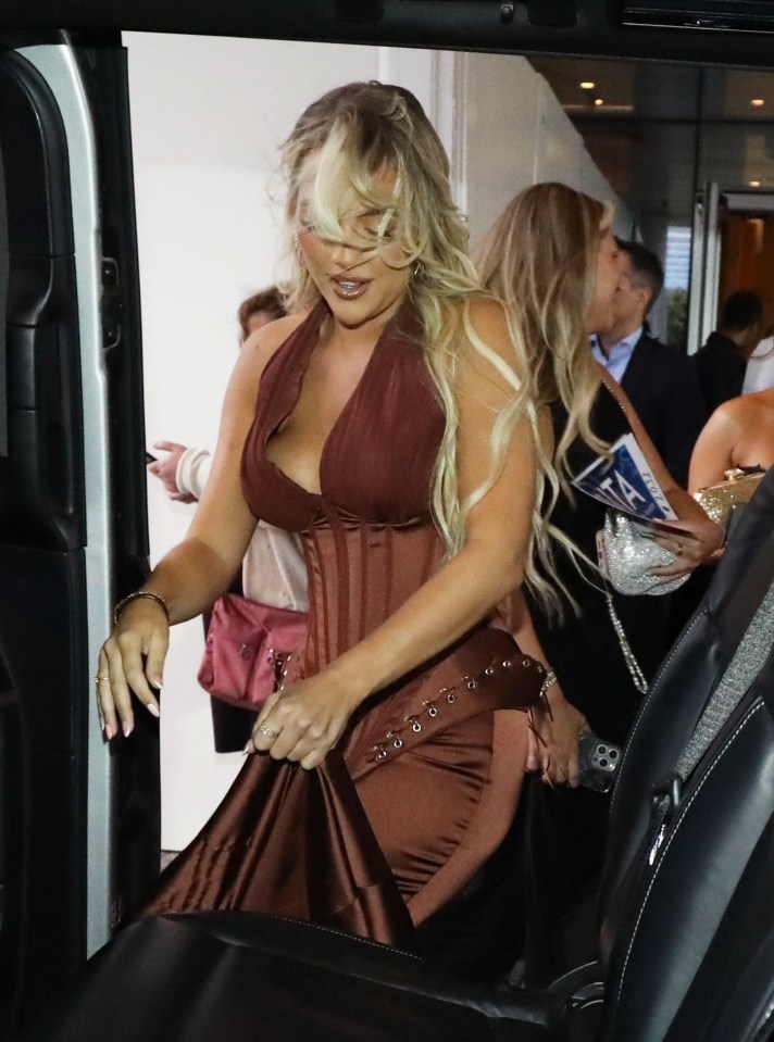 Jess Harding leaving the National Television Awards after-party.