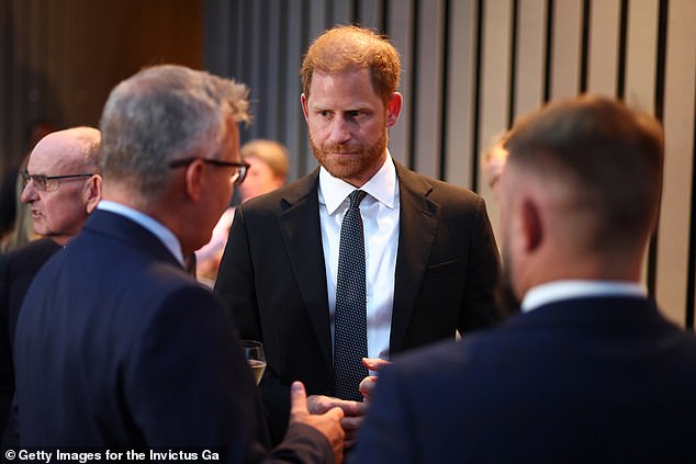 Prince Harry pictured at the inaugural Invictus Horizons reception as part of his Invictus Games Foundation - a charity set up in 2014 to support injured servicemen
