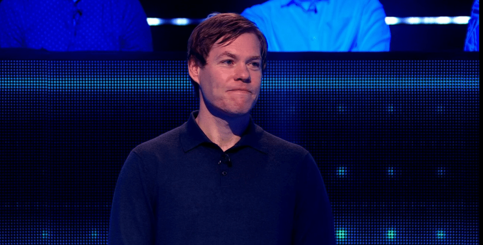 Man on game show.