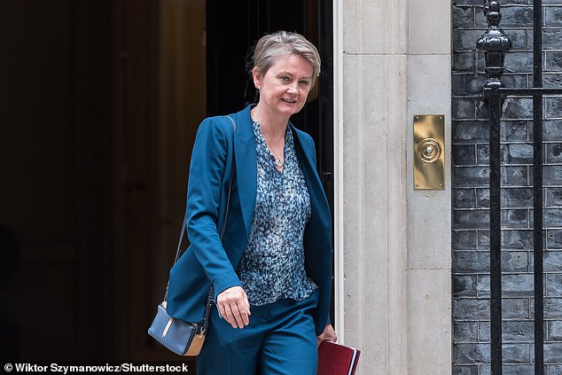 Yvette Cooper expressed her shock at the killing of Kirk, an said: 'Political violence has no place in our socieites'
