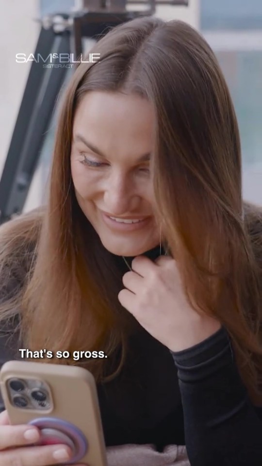 Sam Faiers reacts to discovering her bedding on a cleaner's bed after a robbery.