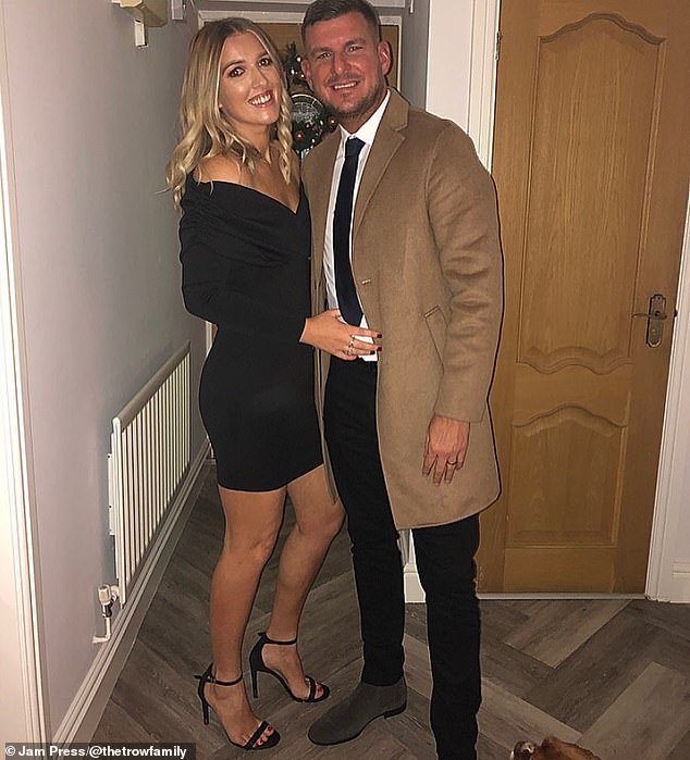 Hayley and Lewis Trow said they've 'traded boardrooms for beaches' in order to make once-in-a-lifetime memories with their little girl, Nyla. They are pictured at their former home in Cheshire before leaving the UK