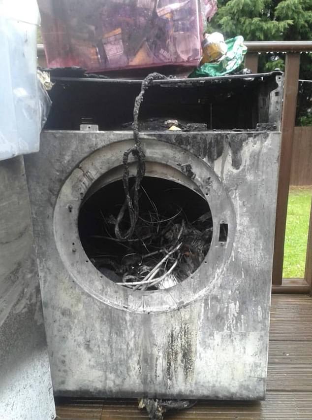 She believes that the fire was started by her tumble dryer