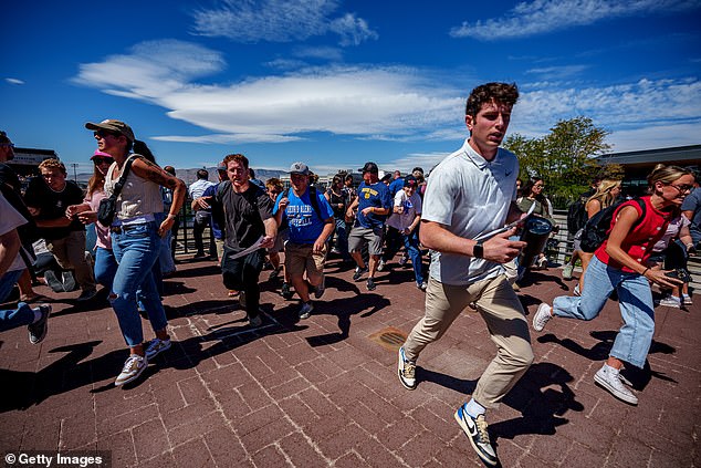 Panic spread through the crowd as people scrambled for safety