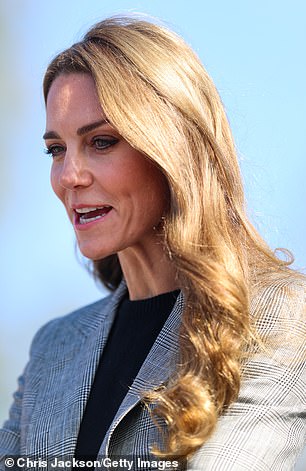 Kate was the image of elegance with her hair today