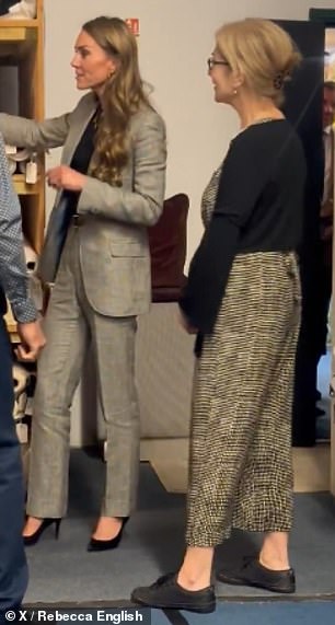 Kate was the image of sophistication in her suit