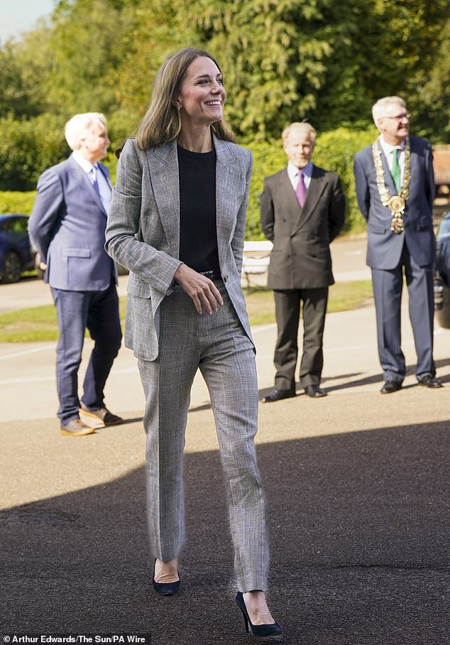 All of these designers are British - but there was something particularly patriotic about her latest look.
