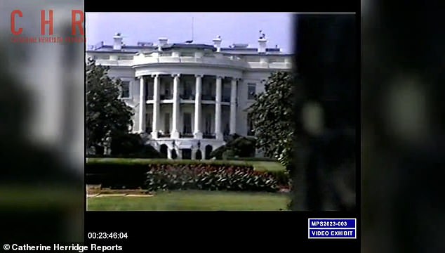 The unearthed video shows the men filmed the South Lawn of the White House in June 1999