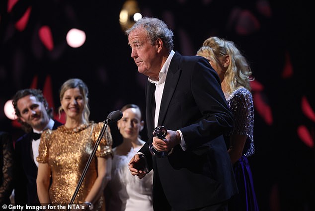 But both were pipped to the post on the night by Clarkson's Farm (pictured) , while Stacey herself missed out on the Best Presenter gong to Gary Lineker - who successfully broke Ant McPartlin and Dec Donnelly's 23-year winning streak