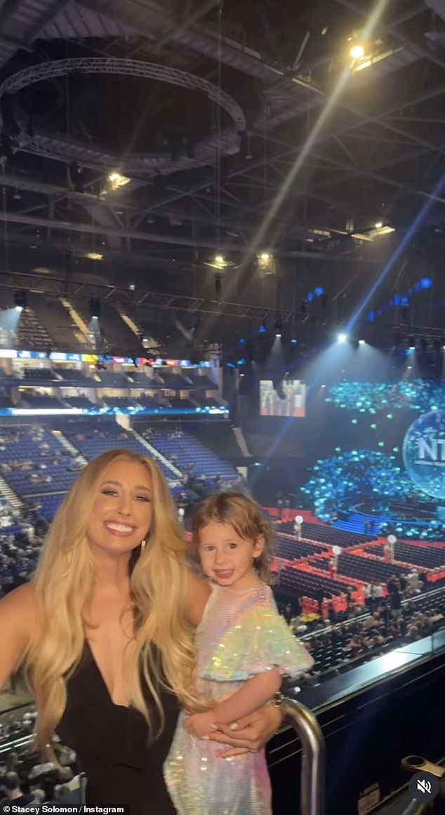 The adorable video saw Stacey looking incredible in her slinky black cowl-neck gown as she and Joe danced backstage during McFly's opening performance