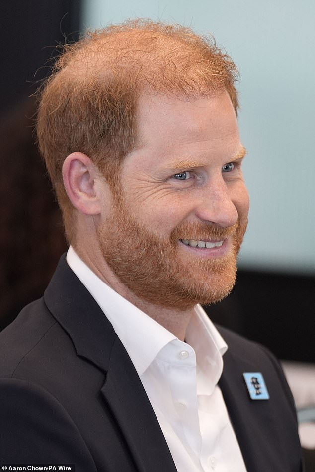 The Duke of Sussex during a visit to a Diana Award event at Salisbury Square in London today