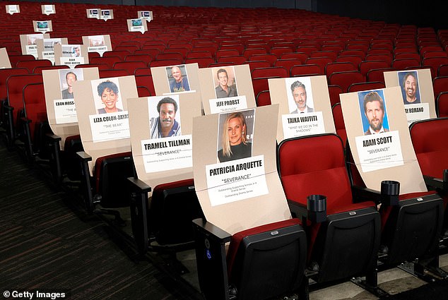Several Severance stars - including Adam Scott, Patricia Arquette, and Tramell Tillman - will be sitting beside one another