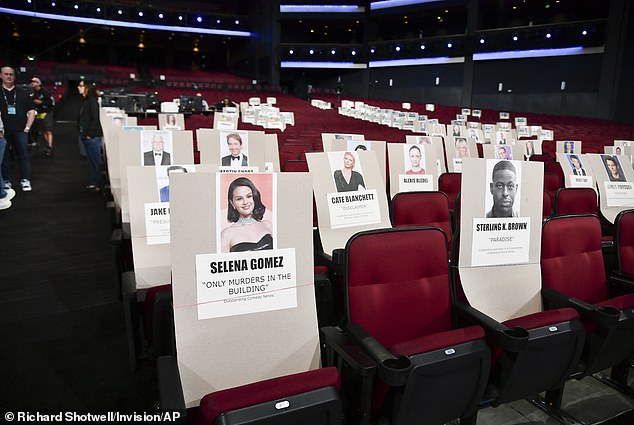 Gomez will be sitting beside Sterling K. Brown, whose show Paradise is up for an award