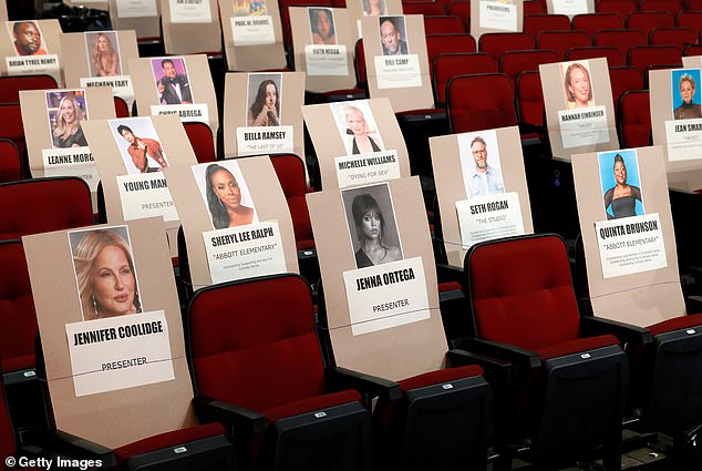 Presenters Jenna Ortega and Jennifer Coolidge also nabbed great seats