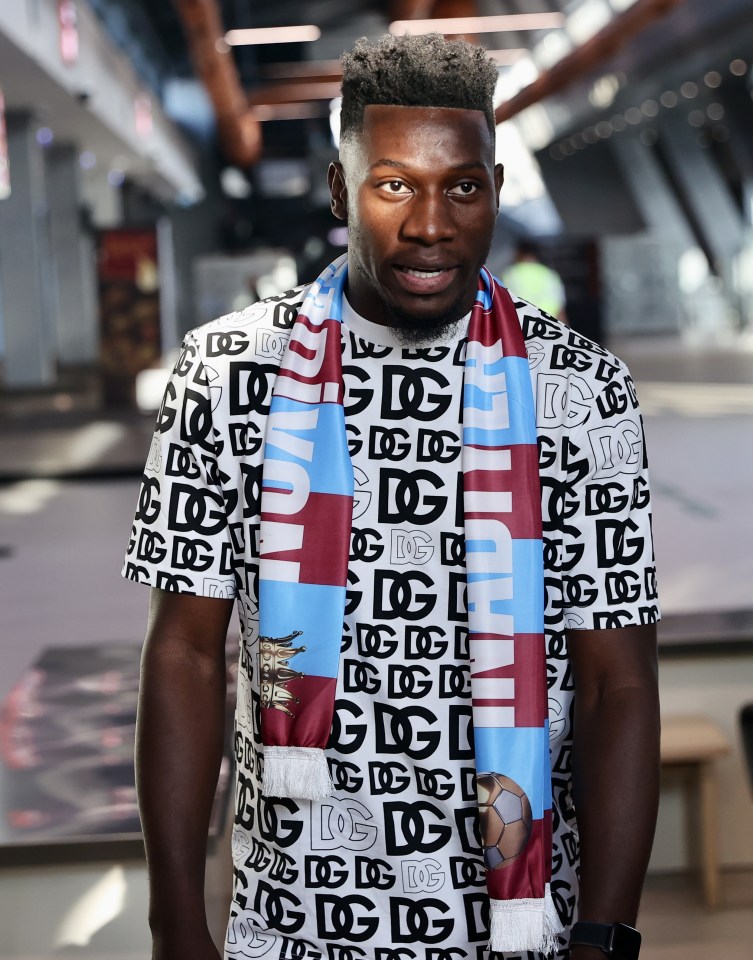Andre Onana arriving in Trabzon.
