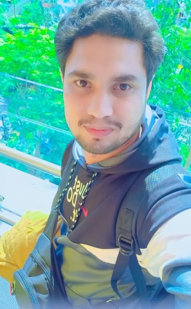 Mr Ali, 34, from Luton, and Mr Zafar (pictured), 33, from Dunstable, were friends and were both attending the University of Hertfordshire as international students originally from Pakistan