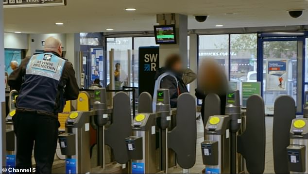 The woman eventually leave before managing to get into the station via another entry point