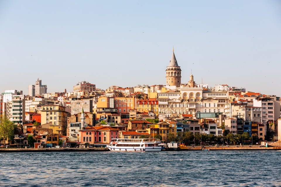 Istanbul skyline with Galata Tower.