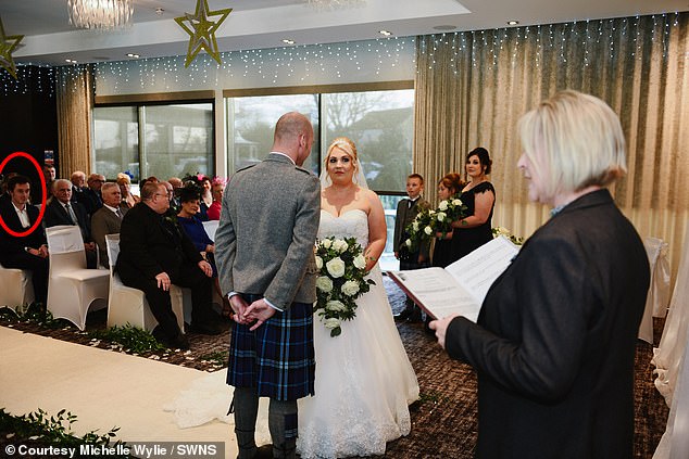 It was only when a different bride walked down the aisle that Andrew realised his error