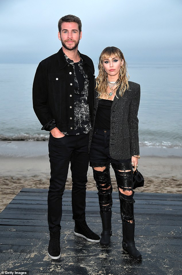 Liam, 35, found love again with Gabriella in late 2019, following his separation and later divorce from US pop star Miley Cyrus (pictured)