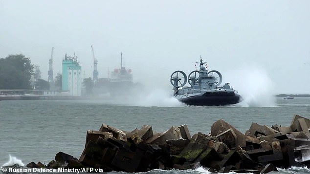 Another still from a video shared by the Russian Defence Ministry shows drills on Friday