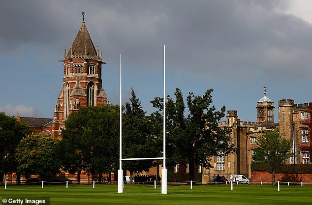 At Rugby School (pictured), there is a priority on sharing facilities with the wider community (more than 100 primary school students visit Rugby every week)