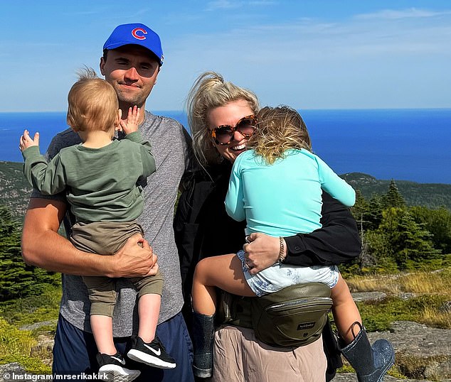 Kirk leaves behind his wife Erika and two children
