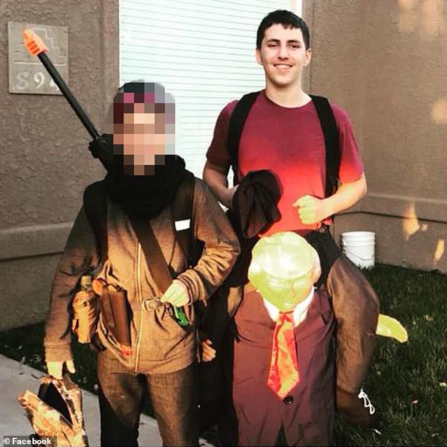 In one image from Robinson's mother's social media from 2017, he was seen wearing a Donald Trump costume for Halloween