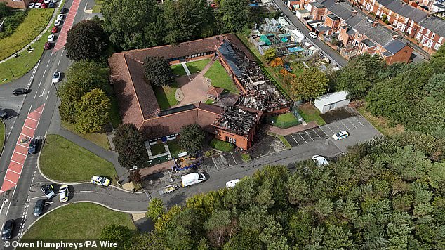 Shocking aerial images previously showed the extent of the damage caused to the Washington and Gateshead South MP's office, with its roof almost entirely destroyed