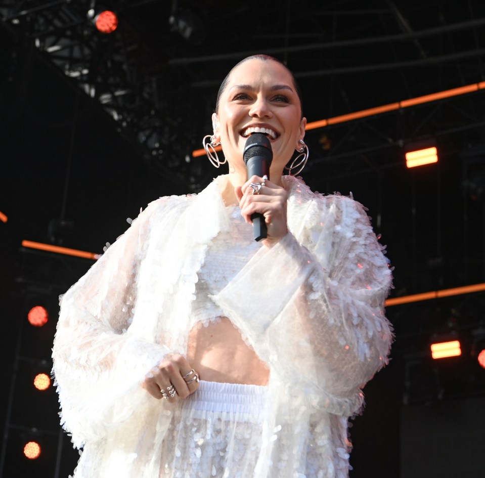 Jessie J performing at Radio 2 In The Park.