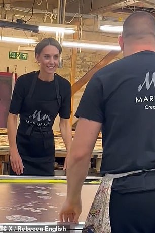 Kate was screen-printing yesterday