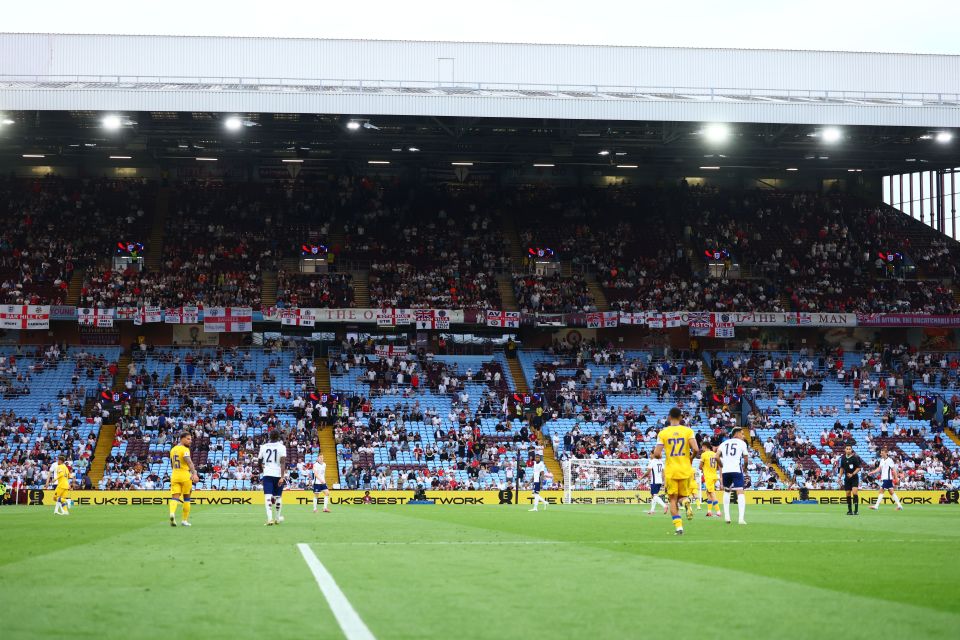 Soccer match at Villa Park.