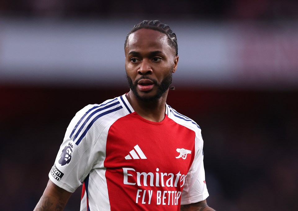 Raheem Sterling of Arsenal during a Premier League match.