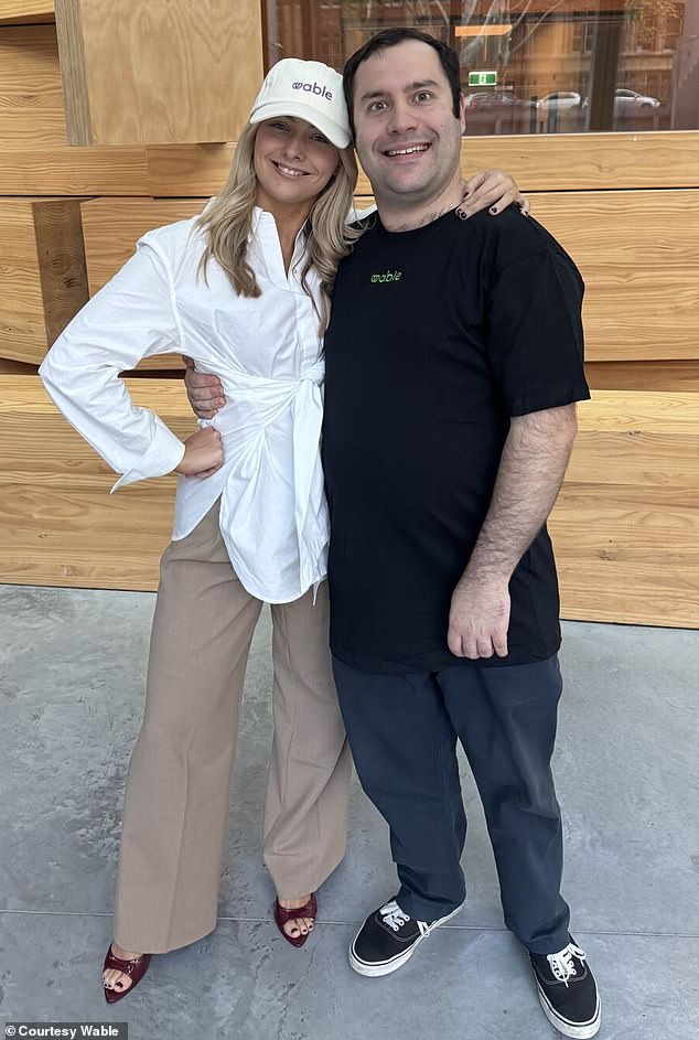 Fowler with actor Michael Theo from Love On The Spectrum Australia, and the ambassador of Wable