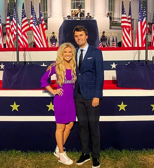 The couple met in August 2018, when Erika arrived at the Phoenix offices of Turning Point USA