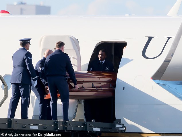 Charlie Kirk's remains arrived at Phoenix Sky Harbor International Airport on Air Force Two on Thursday