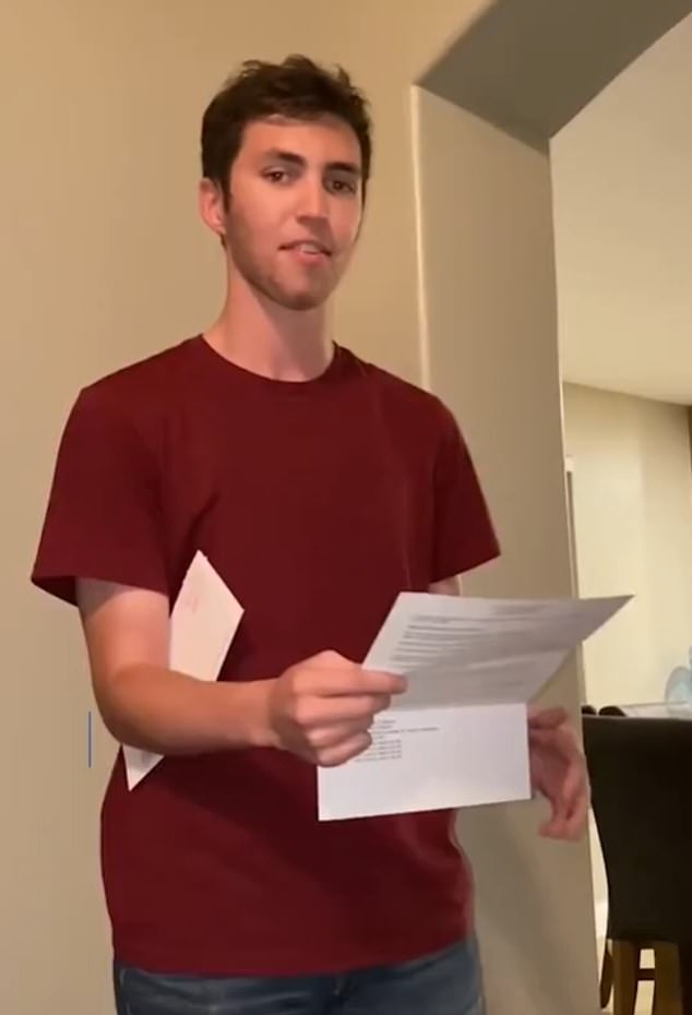 The family's social media profiles show Robinson, who has two younger brothers, often enjoying family vacations and sharing smiling selfies, including one of his mother celebrating her 'genius' son getting into college